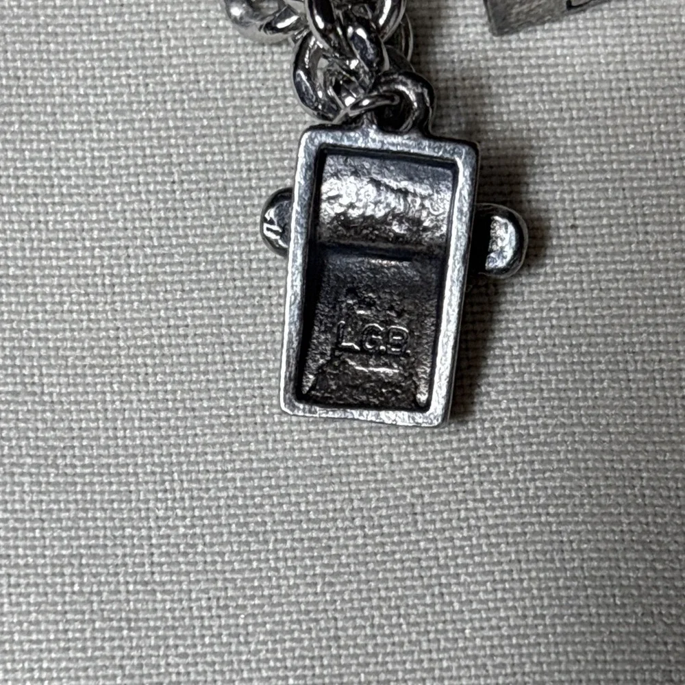 VINTAGE STERLING SILVER MINI TELEPHONE CHARMs Bracelet